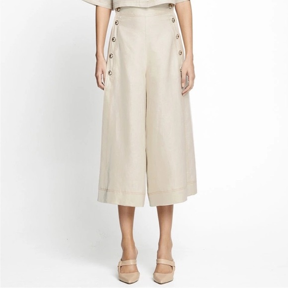 Alice McCall Pants - ALICE McCall the LOST PANT high waist wide leg linen culotte ankle pant NWT 8